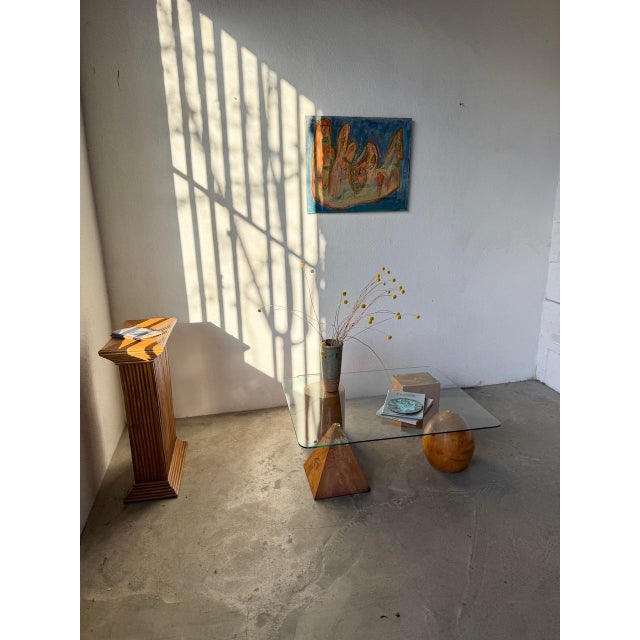 Wood and Glass Coffee Table attributed to Metafora, 1960s For Sale - Image 17 of 18