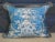 2020s Blue Pillow Made with Antique Fabric For Sale - Image 5 of 5