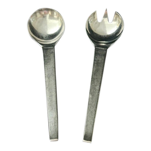 1950s Carl Aubock Amboss Maestro 2060 Salad Serving Set- 2 Pieces For Sale
