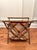 Mid-Century Modern Boho Chic Collapsible Sewing Basket/Magazine Rack For Sale In Houston - Image 6 of 12