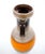 Large Mid-Century West German Porcelain Vase, Orange, Beige & Brown, 18" Tall For Sale - Image 4 of 11