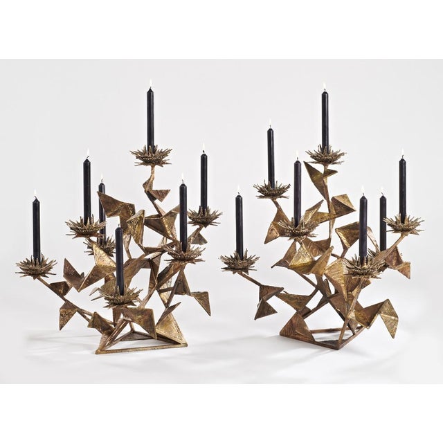 Seven Thistle Candleholders by Hubert Le Gall, Set of 2, in New conditions. Designed from 2000 Up to 250V (Europe/UK...