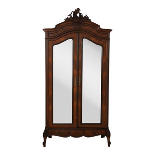 Antique French Louis XV Style Victorian Armoire For Sale