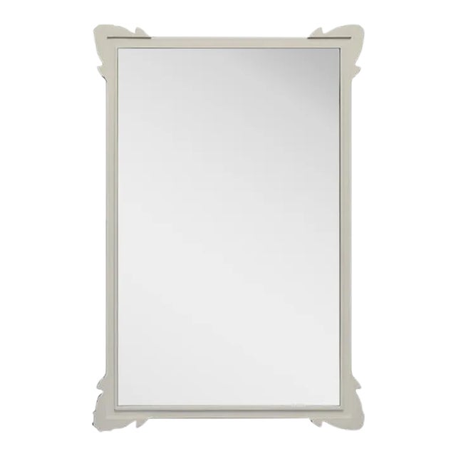 Fleur Home Garden District Napoleon Rectangle Mirror in Useful Gray, 36x48 For Sale