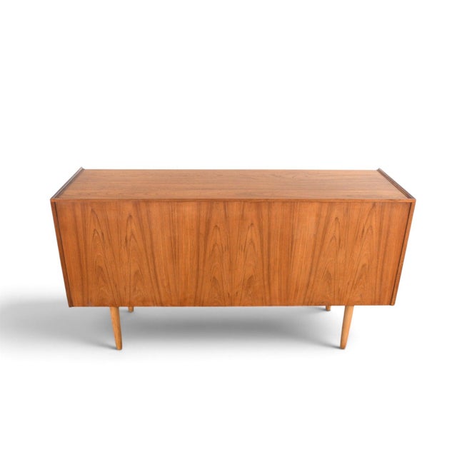 Mid 20th Century Arne Hovmand Olsen Credenza in Teak With Finished Back, Attributed For Sale - Image 13 of 13