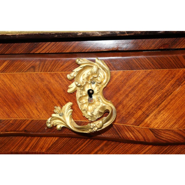 Rare Kingwood, Bronze and Leather Top Ladies Desk by Leon Dromard For Sale - Image 13 of 15