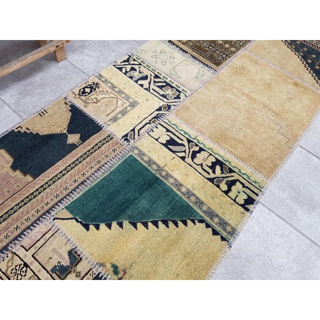 Beige Beiege Handmade Vintage Runner Rug For Sale - Image 8 of 10