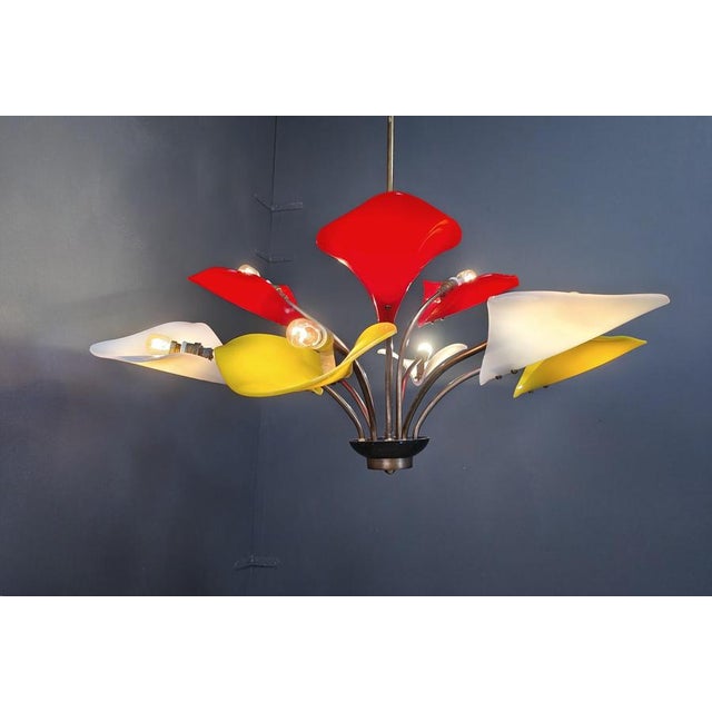 Vintage Italian Chandelier, 1960s For Sale - Image 4 of 14