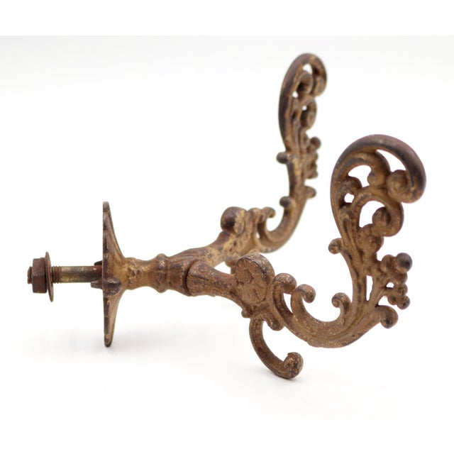 Early 20th Century Oversized Antique Victorian Cast Iron Hall Tree Hook For Sale - Image 5 of 6