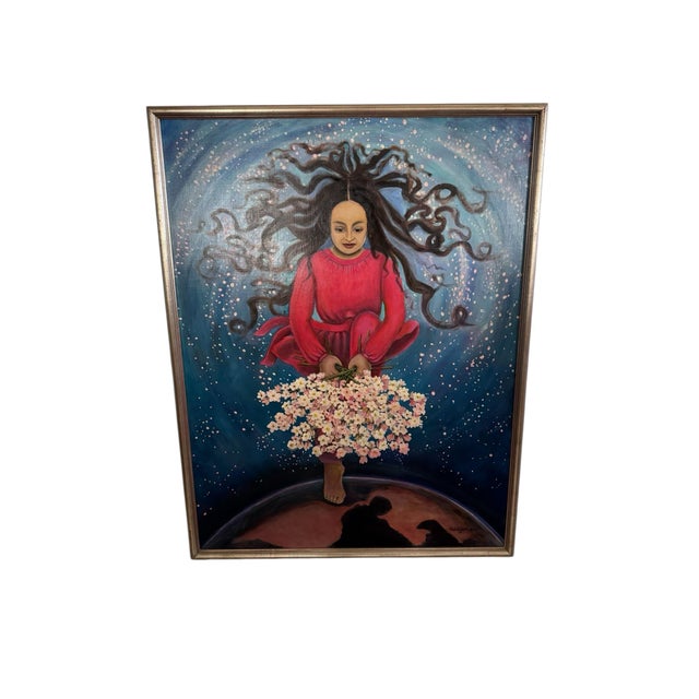 1990s Original Oil Painting Signed by Artist For Sale - Image 4 of 13