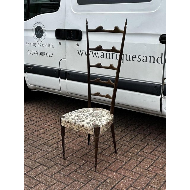 1950's Mid Century High Back Ponti Chair Sizes :- 130.5 cms tall, 45 cms wide, seat height 47/48 cms In good condition for...