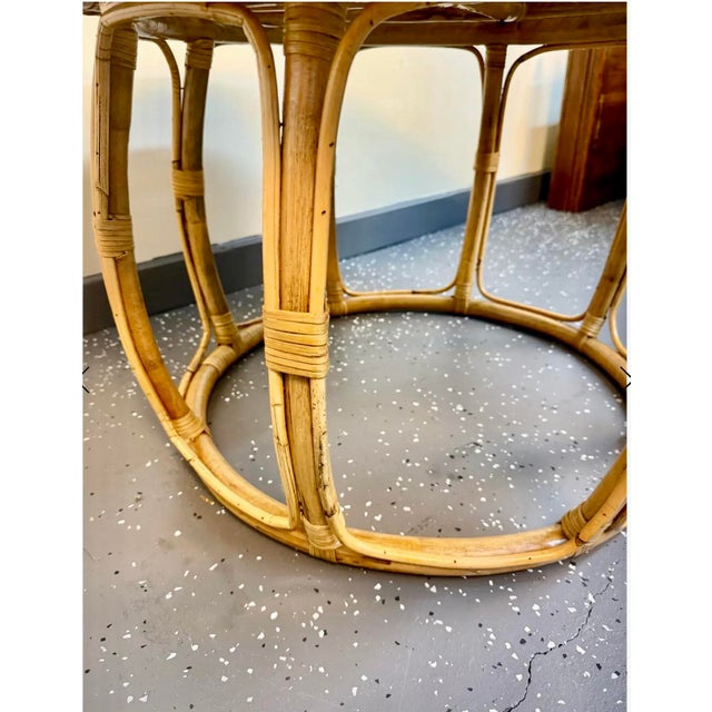 Safari Vintage Rattan and Wicker Coffee Table For Sale - Image 3 of 5