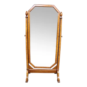 Aimone Mahogany & Satinwood Cheval Mirror