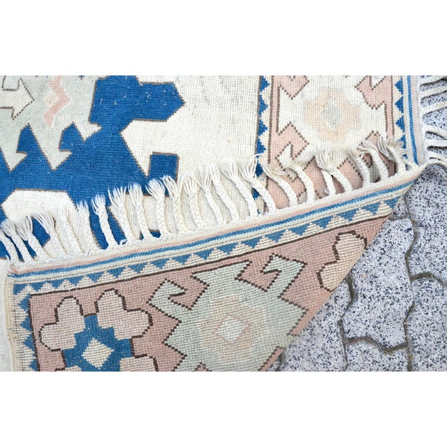 Art Deco Decorative Anatolian Vintage Carpet For Sale - Image 3 of 11