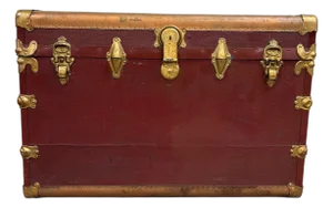 Vintage Luce Trunk Company Kansas City Flat Top Steamer Trunk