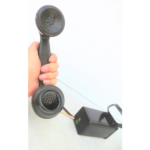 Metal Vintage Intercom Western Electric Wall Mount Hanging Handset Phone For Sale - Image 7 of 9