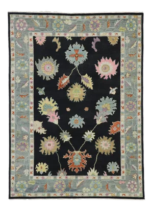 Colorful Oushak Style Rug, 09'00 X 12'03