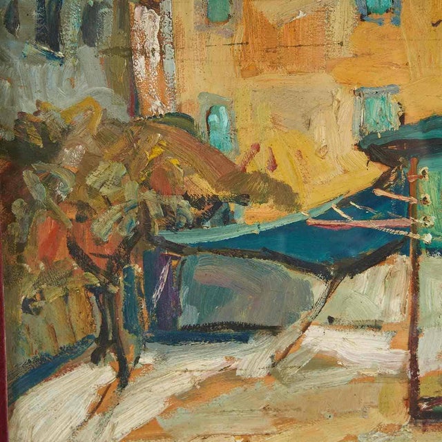 The Essence of an Open Market, 1960s, Oil on Panel, Framed For Sale - Image 4 of 7
