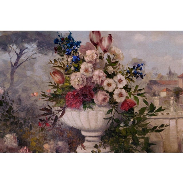 This enchanting painting by Italian artist Antonio Celli captures the timeless beauty of an elegant Italian garden...