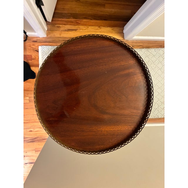 1970s Williamsburg-Style Mahogany Plant Stand / Candlestick Table For Sale In New York - Image 6 of 9
