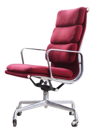 1980s Eames Herman Miller Aluminum Soft Pad Reclining Executive Office Chair-- One Piece