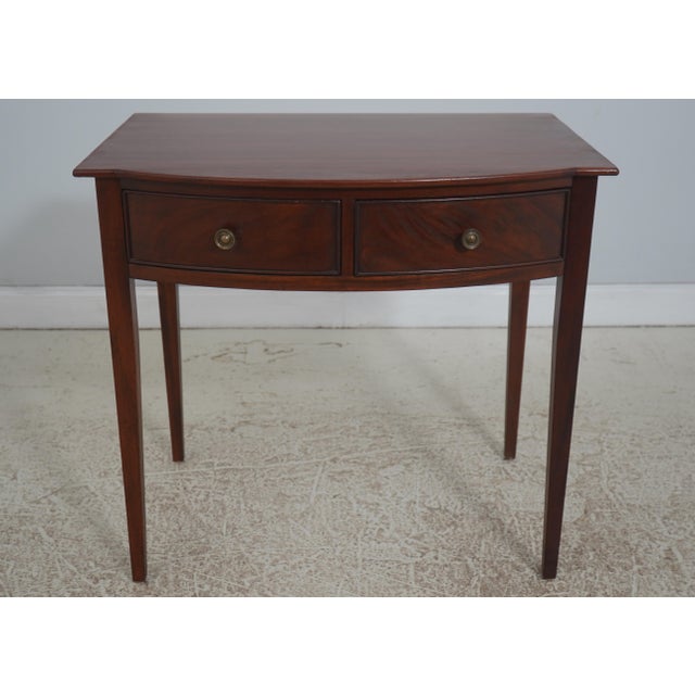 Age: Approx: 25 Years Old Details: Mahogany Quality Construction Federal Style Tapered Legs Solid Brass Hardware Offered @...