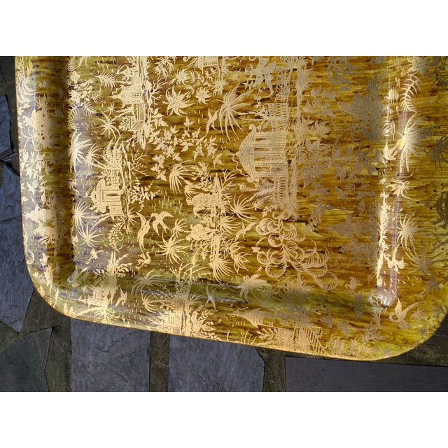 1960s 1960s Fornasetti Metal Faux Bamboo Tray Table For Sale - Image 5 of 12