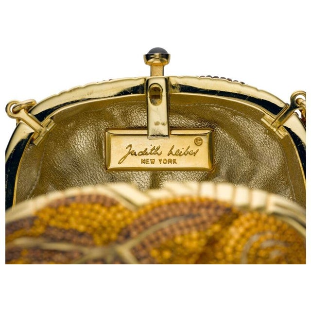 Judith Leiber 1993 Judith Leiber Fruit Vegetable Basket Farm Fresh Fall Crystal Minaudiere Shoulder Clutch Evening Bag Gemstones For Sale - Image 4 of 15