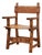 Rustic Iberian Carved Oak Side Chair, Spain, 1900 For Sale