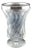 Antique Tall 8 inch 19th C. Cut crystal vase with 835 European silver collar rim For Sale