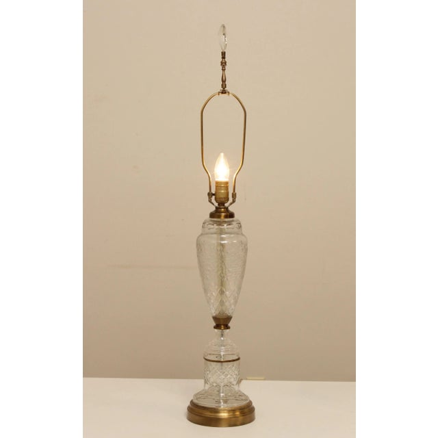 Vintage Etched Glass Lamp with Shade Chairish