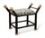 Metal Boca Black Ocelot Celadon Bamboo Bench For Sale - Image 7 of 7