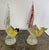 This is a pair of Murano glass rooster or pheasant figurines, crafted in the traditional Venetian glassblowing style....