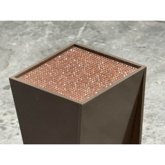 Bronze Gary Hutton Designs Facet 4 Bronze + Swarovski Crystal Pedestal For Sale - Image 8 of 12