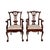 Wood Pair Antique Chippendale Revival Carved Mahogany Ball & Claw Arm Chairs For Sale - Image 7 of 18
