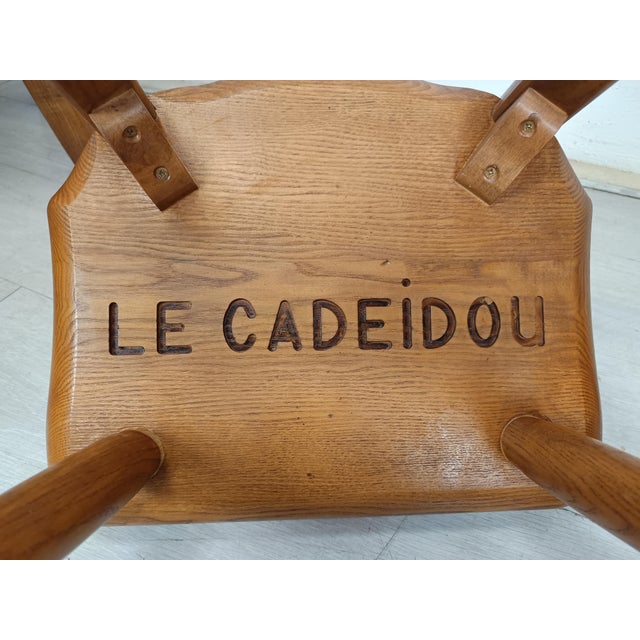 Brutalized Elm High Chairs, 1980s, Set of 5 For Sale - Image 15 of 16