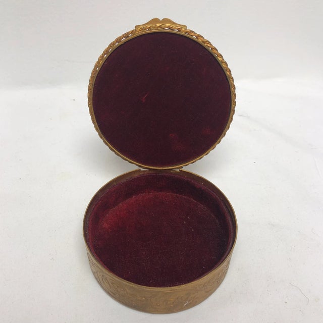 Early 20th Century Antique French Painted Porcelain Jewelry Box For Sale - Image 4 of 6