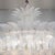 Gold 21st Century Opaline Palmette Chandelier by Fabio LTD For Sale - Image 8 of 9