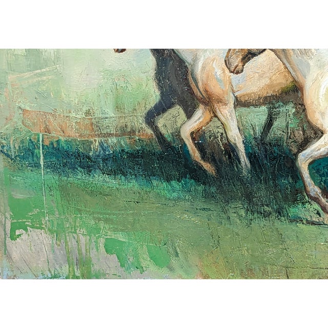 Matthew Paoletti "Four Horses" Contemporary Naturalistic Equestrian Animal Painting of Horses, 2022 For Sale In Houston - Image 6 of 10