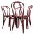 Dark Mahogany Hoop Back Bentwood Dining Chairs, 1980s, Set of 4 For Sale