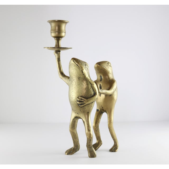 Vintage Brass Frogs Candle Holder Chairish