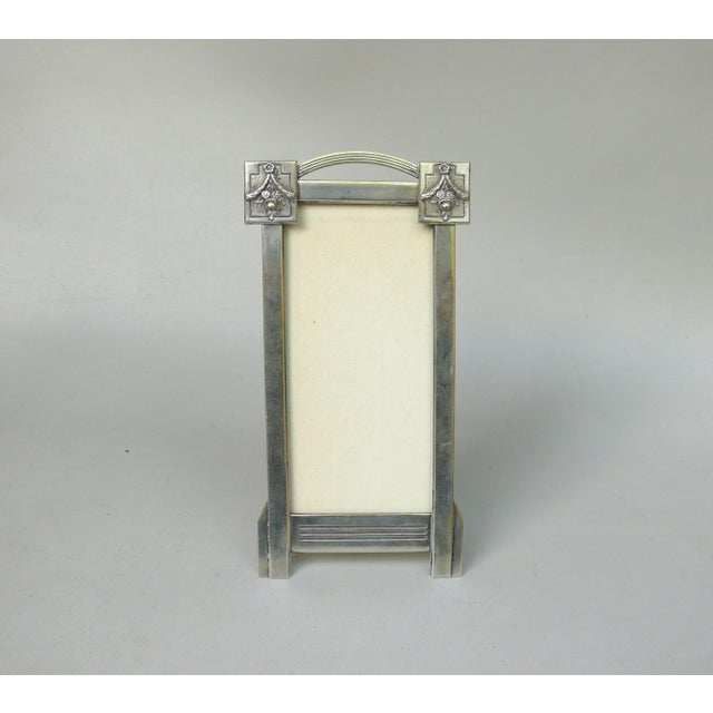 Art Nouveau Silver-Plated Picture Frame, 1890s For Sale - Image 4 of 12