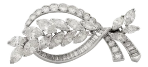 Platinum Diamond Brooch Pendant
