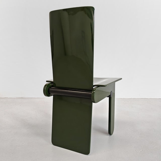 1970s Vintage English Green Lacquered Chairs by Carlo Scarpa for Gavina, 1970s, Set of 4 For Sale - Image 5 of 18