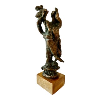 Figurative Vintage Bronze Sculpture For Sale