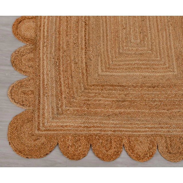 Sizes- 5'x8' Hand Made Natural Jute Fiber Scallop Rug. Available in Multiple Colors and Sizes. See additional listings in...
