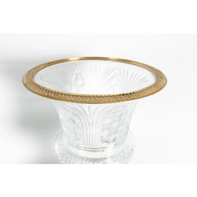 Late 19th Century Gilt Bronze / Cut Glass Vases / Centerpieces For Sale - Image 11 of 13