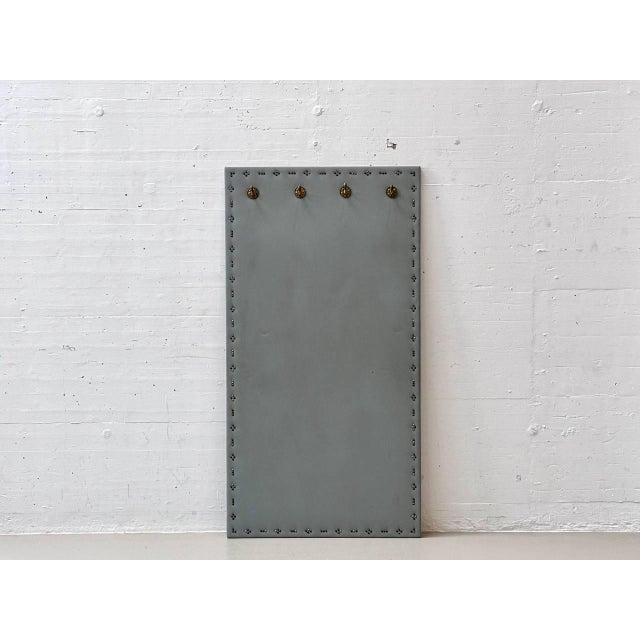 Vintage Wall-Mounted Coat Rack with Brass Hooks For Sale - Image 10 of 11