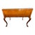 Vintage 1930s Queen Anne Style Burl Wood Writing Desk With Beveled Glass Top For Sale In Philadelphia - Image 6 of 17