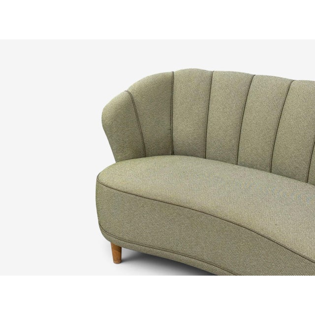 Asko, Sofa, Green Fabric, Lacquered Wood, Finland, 1950s For Sale In New York - Image 6 of 10